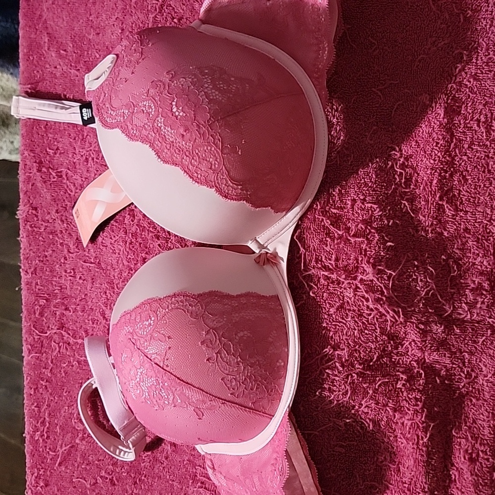 Torrid breast canswer awearness pushup plung bra